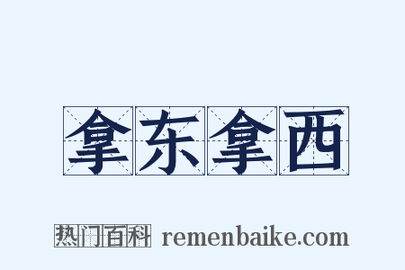 拿东拿西是什么意思的图片